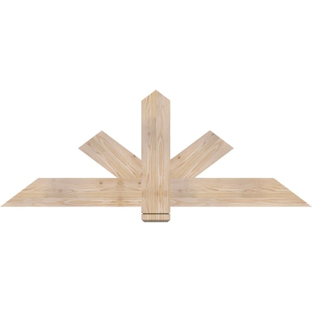 Ekena Millwork Kennewick Smooth Timber Gable Bracket, Douglas Fir, 60"W x 22"H x 1 1/2"D x 5 1/2"F, 9/12 Pitch GBW060X22X0206KEN00SDF